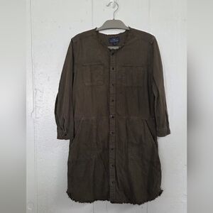 Lucky Brand Olive Green Shirt Dress